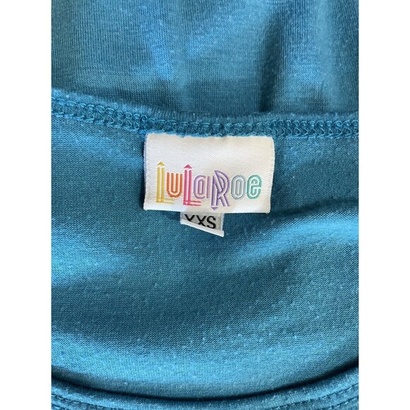 LuLaRoe Irma Tee - Women's XXS - Solid Turquoise - Hi-Low Style - Picture 4 of 4
